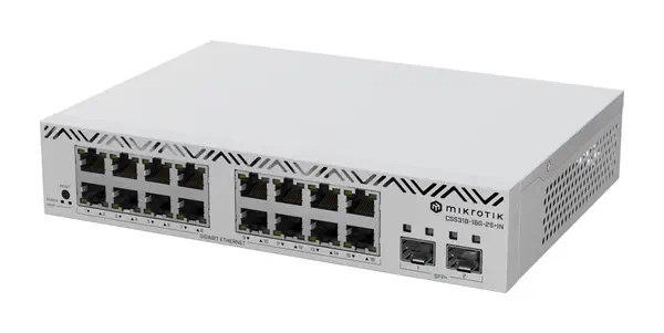 Mikrotik CSS318-16G-2S+IN commutateur réseau Géré Gigabit Ethernet (10/100/1000) Blanc - Switchs et Hubs - visuel 2