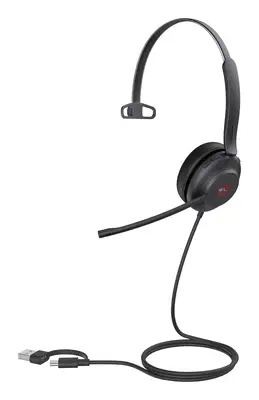 Yealink UH37 Mono Teams Casque Avec fil Arceau Bureau/Centre d'appels USB Type-C / USB Type-A Noir - Casque Micro - visuel 1