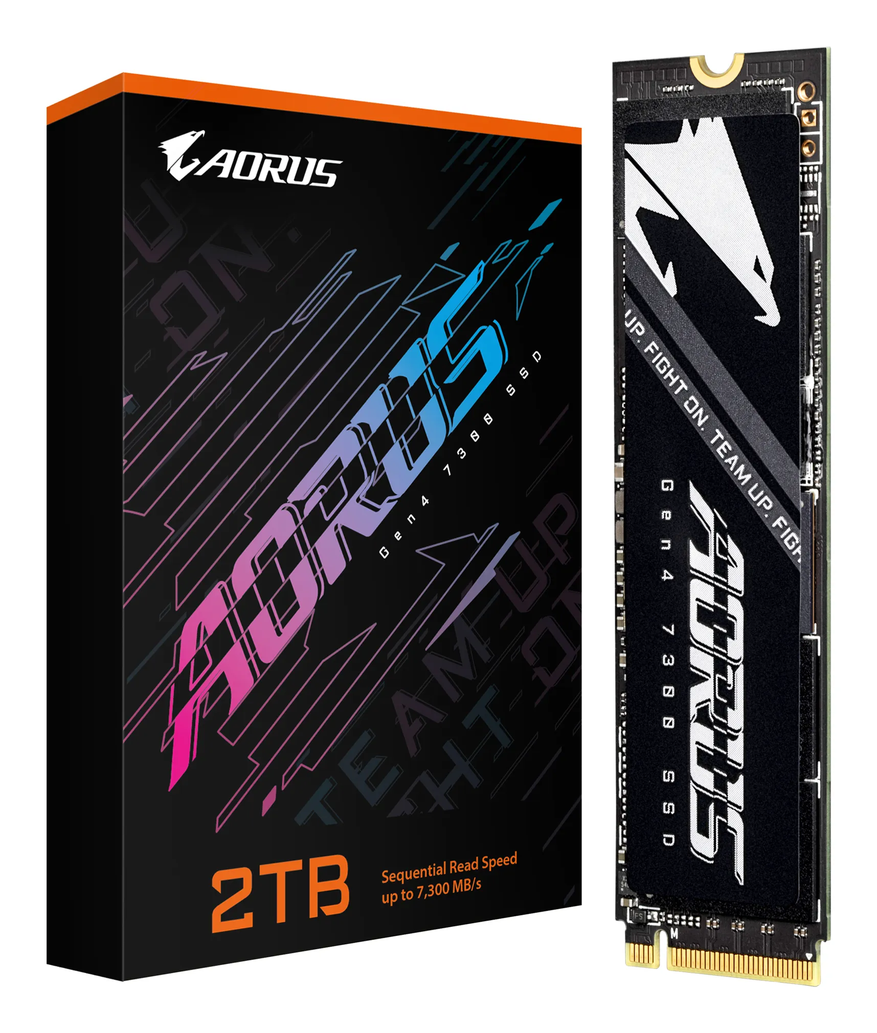 GIGABYTE AORUS Gen4 7300 2 To M.2 PCI Express 4.0 NVMe 3D TLC NAND - Gigabyte - Disque dur SSD - visuel 4