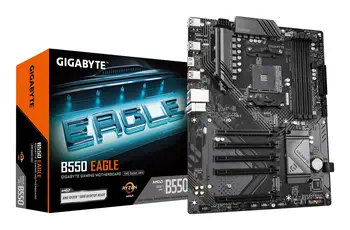 Revendeur officiel B550 EAGLE Carte mère - Processeurs AMD Ryzen série 5000 G, VRM 10+3+1 phases, jusqu'à 3200 MHz DDR4