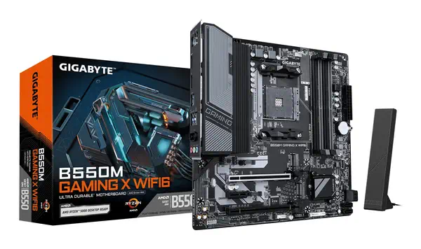 B550M GAMING X WIFI6 Carte mère - Processeurs AMD Ryzen 5000, VRM 5+3 phases, jusqu'à 3200 MHz DDR4, - Gigabyte - visuel 1