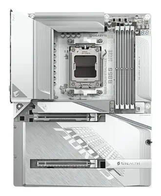 B850 AORUS STEALTH ICE Carte Mère – Processeurs AMD Ryzen série 9000, VRM numérique 14+2+2 phases, j - Gigabyte - Carte mère - visuel 2