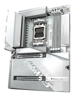 B850 AORUS STEALTH ICE Carte Mère – Processeurs AMD Ryzen série 9000, VRM numérique 14+2+2 phases, j - Gigabyte - Carte mère - visuel 5