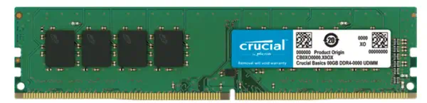 Crucial CB16GU3200 module de mémoire 8 Go 1 x 8 Go DDR4 3200 MT/s 288-pin DIMM - Mémoire - visuel 1