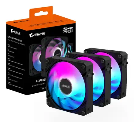AORUS EZ CHAIN FAN 120 (3-Pack) - Gigabyte - Refroidissement PC - visuel 7