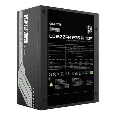 UD1600PM PG5 AI TOP Bloc d'Alimentation - PCIe 5.0, 80 PLUS Platinum, Design entièrement modulaire,  - Gigabyte - Boitier d'alimentation - visuel 4