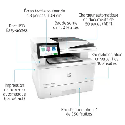 HP LaserJet Enterprise M430f MFP A4 mono Laser 38ppm - Multifonctions Laser - visuel 10