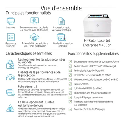 HP Color LaserJet Enterprise M455dn - Imprimante Laser - visuel 10