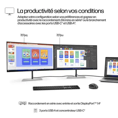 Écran QHD HP Series 7 Pro 27 pouces - 727pq - Ecran Ordinateur - visuel 5