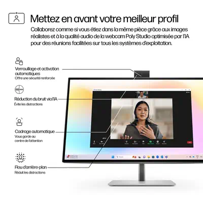 Écran pour conférence 4K HP Series 7 Pro 27 pouces - 727pm - Ecran Ordinateur - visuel 6