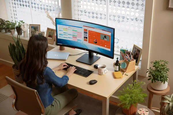 Écran incurvé HP P34hc G4 WQHD USB-C - Ecran Ordinateur - visuel 7