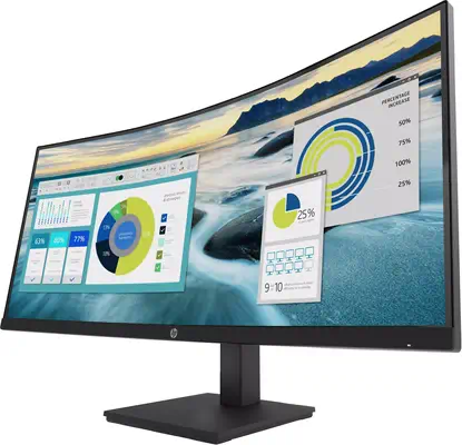 Écran incurvé HP P34hc G4 WQHD USB-C HP - visuel 1 - hello RSE - Des ports pour tout