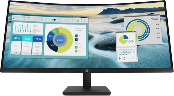 Écran incurvé HP P34hc G4 WQHD USB-C - Ecran Ordinateur - visuel 1
