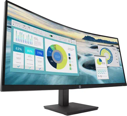 Écran incurvé HP P34hc G4 WQHD USB-C HP - visuel 1 - hello RSE - Tranquillité d'esprit incluse