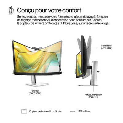 Écran pour visioconférence WQHD USB-C HP Series 5 Pro 34 pouces – HP 534pm - Ecran Ordinateur - visuel 7