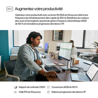 Moniteur WUXGA 24 pouces HP Série 5 Pro - 524pn Sans PVC - Ecran Ordinateur - visuel 9