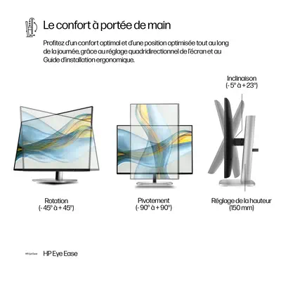 Moniteur WUXGA 24 pouces HP Série 5 Pro - 524pn Sans PVC - Ecran Ordinateur - visuel 10
