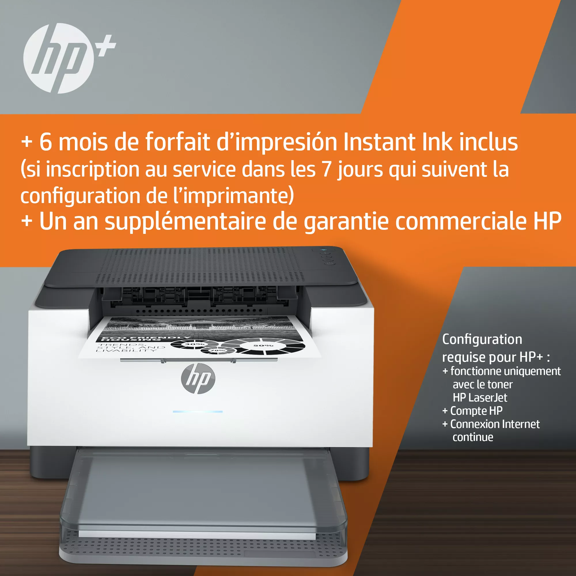 Imprimante HP LaserJet M209dwe, Noir et blanc, Imprimante HP - visuel 1 - hello RSE - Économisez jusqu’à 50 % grâce à HP Instant Ink<sup>[10]</sup>