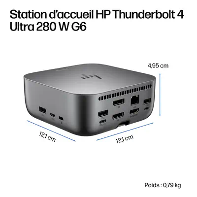 Station d’accueil HP Thunderbolt 4 Ultra G6 280 W - Station d'accueil pour portable - visuel 4