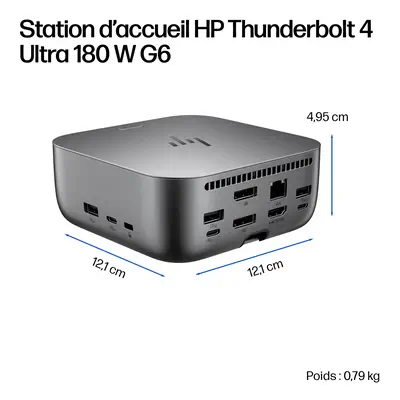 Station d’accueil HP Thunderbolt 4 Ultra G6 180 W - Station d'accueil pour portable - visuel 6