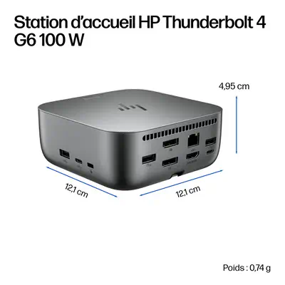 Station d’accueil HP Thunderbolt 4 G6 100 W - Station d'accueil pour portable - visuel 6