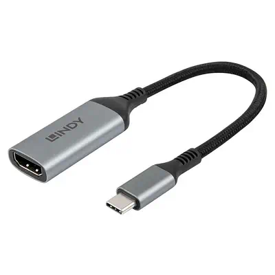 Lindy 43428 câble vidéo et adaptateur 0,15 m USB Type-C HDMI Gris - Connectique - visuel 5