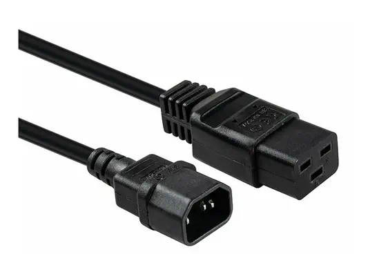 LINDY 3m C14 to C19mains Extension Cable Black - Lindy - Câbles d'alimentation - visuel 2