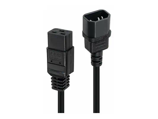 LINDY 3m C14 to C19mains Extension Cable Black - Lindy - Câbles d'alimentation - visuel 1