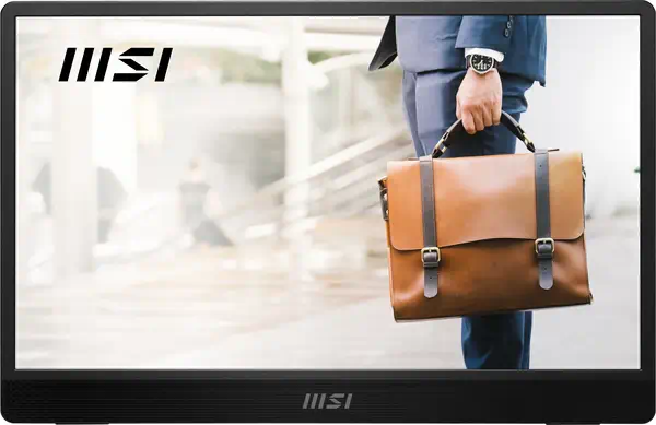 MSI PRO MP161 E2U téléviseur et moniteur portables Moniteur portable Noir 39,6 cm (15.6") LED 1920 x - Ecran Ordinateur - visuel 1