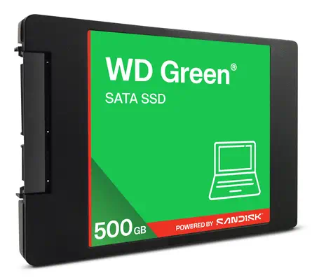 Western Digital Green WDS500G5G0A disque SSD 500 Go 2.5" Série ATA III 3D NAND - Disque dur SSD - visuel 3