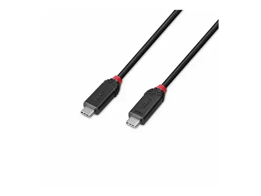 LINDY 1m USB4 240W Type C Cable Black Line - Lindy - Câble USB - visuel 2