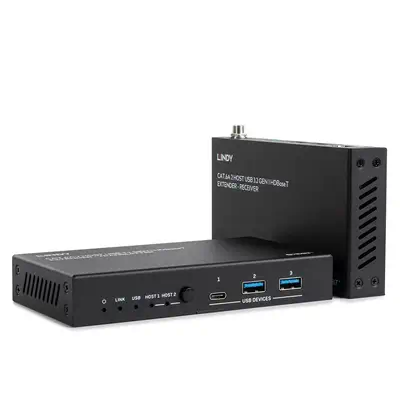 Extender 2 Hôtes USB 3.2 Gen 1 Cat.6A HDBaseT, 100m - Lindy - Connectique - visuel 1