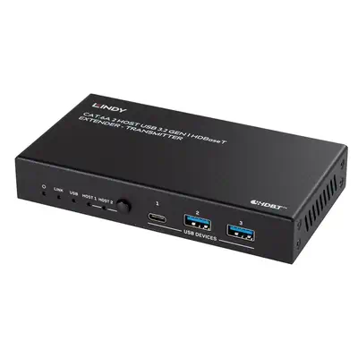Extender 2 Hôtes USB 3.2 Gen 1 Cat.6A HDBaseT, 100m - Lindy - Connectique - visuel 5