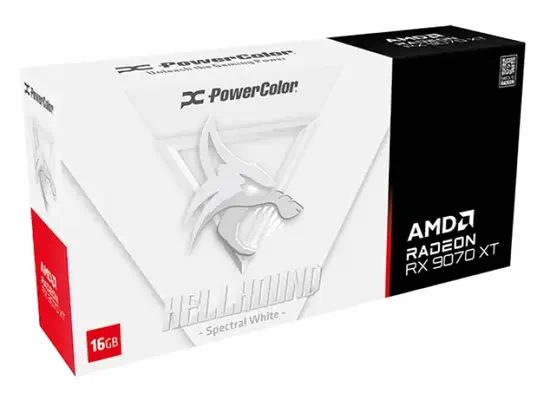 Radeon RX 9070 XT Spectral White - PowerColor - Carte graphique - visuel 6