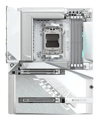 X870 AORUS STEALTH ICE Carte Mère – Prend en charge les processeurs AMD Ryzen 9000, VRM numérique 16 - Gigabyte - Carte mère - visuel 2