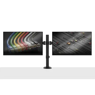 Lindy Support d'écran double fixe et ajustable - Noir - Accessoire Vidéoprojecteur - visuel 2