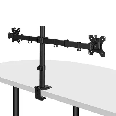 Lindy Support d'écran double fixe et ajustable - Noir - Accessoire Vidéoprojecteur - visuel 4