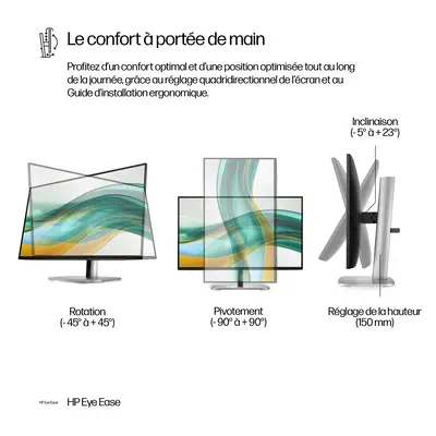 Écran FHD 23,8 pouces HP Series 5 Pro sans socle - 524pf - Ecran Ordinateur - visuel 6