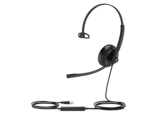 Yealink UH34 SE Mono Casque Avec fil Arceau Bureau/Centre d'appels Noir - Casque Micro - visuel 1
