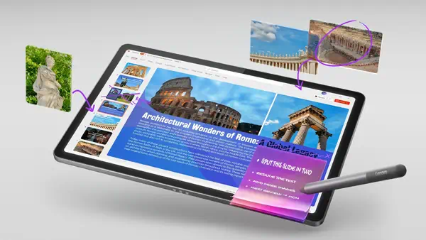 Lenovo Idea Tab Mediatek 128 Go 27,9 cm (11") 8 Go Wi-Fi 5 (802.11ac) Android 15 Gris - Tablette - visuel 10