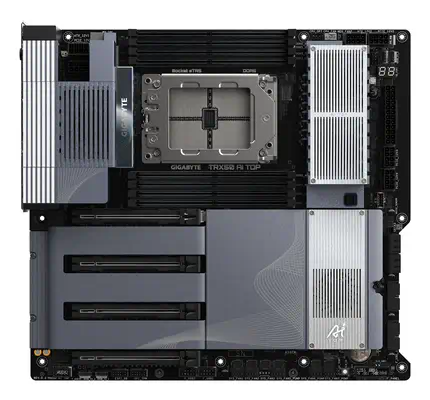 TRX50 AI TOP-2B Carte Mère – Processeurs AMD Ryzen Threadripper PRO 7000, VRM numérique 16+8+4 phase - Gigabyte - Carte mère - visuel 2