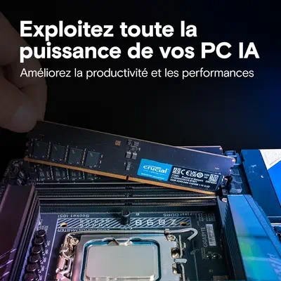 Crucial CT32G64C52CU5 module de mémoire 32 Go 1 x 32 Go DDR5 6400 MT/s 288-pin DIMM - Mémoire - visuel 6