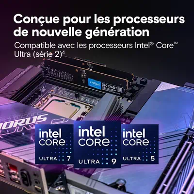 Crucial CT32G64C52CU5 module de mémoire 32 Go 1 x 32 Go DDR5 6400 MT/s 288-pin DIMM - Mémoire - visuel 3