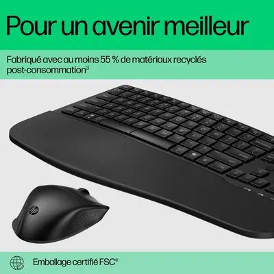 Ensemble clavier et souris double mode HP 680 Comfort - Pack Clavier, souris - visuel 4