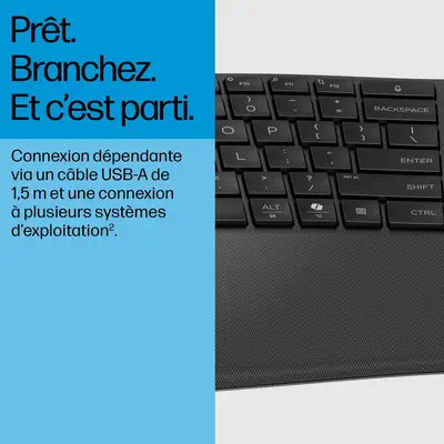 HP 485 Comfort Wired Keyboard - Clavier - visuel 6
