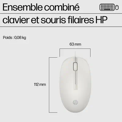 Ensemble combiné clavier et souris filaires HP 225 - Pack Clavier, souris - visuel 7