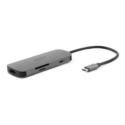 Acer 7in1 Type C Dongle Avec fil USB 3.2 Gen 1 (3.1 Gen 1) Type-C Argent - Station d'accueil pour portable - visuel 4
