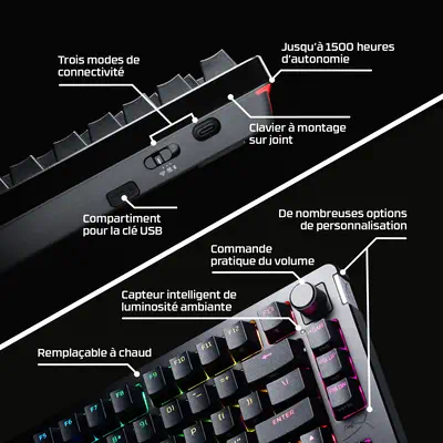 HyperX Alloy Rise 75 sans fil - Clavier gamer - visuel 3