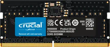 Avis Crucial CT8G56C46S5T module de mémoire 8 Go 1 x 8 Go DDR5 262-pin SO-DIMM ECC