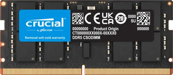 Crucial CT32G64C52CS5 module de mémoire 32 Go 1 x 32 Go DDR5 6400 MT/s 262-pin SO-DIMM - Mémoire - visuel 1